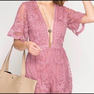 Viola Floral Sheer Maxi romper Dress